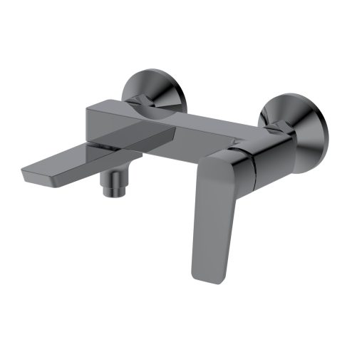 FLERY bateria wannowa/prysznicowa ścienna z obrotową wylewką, gun metal
