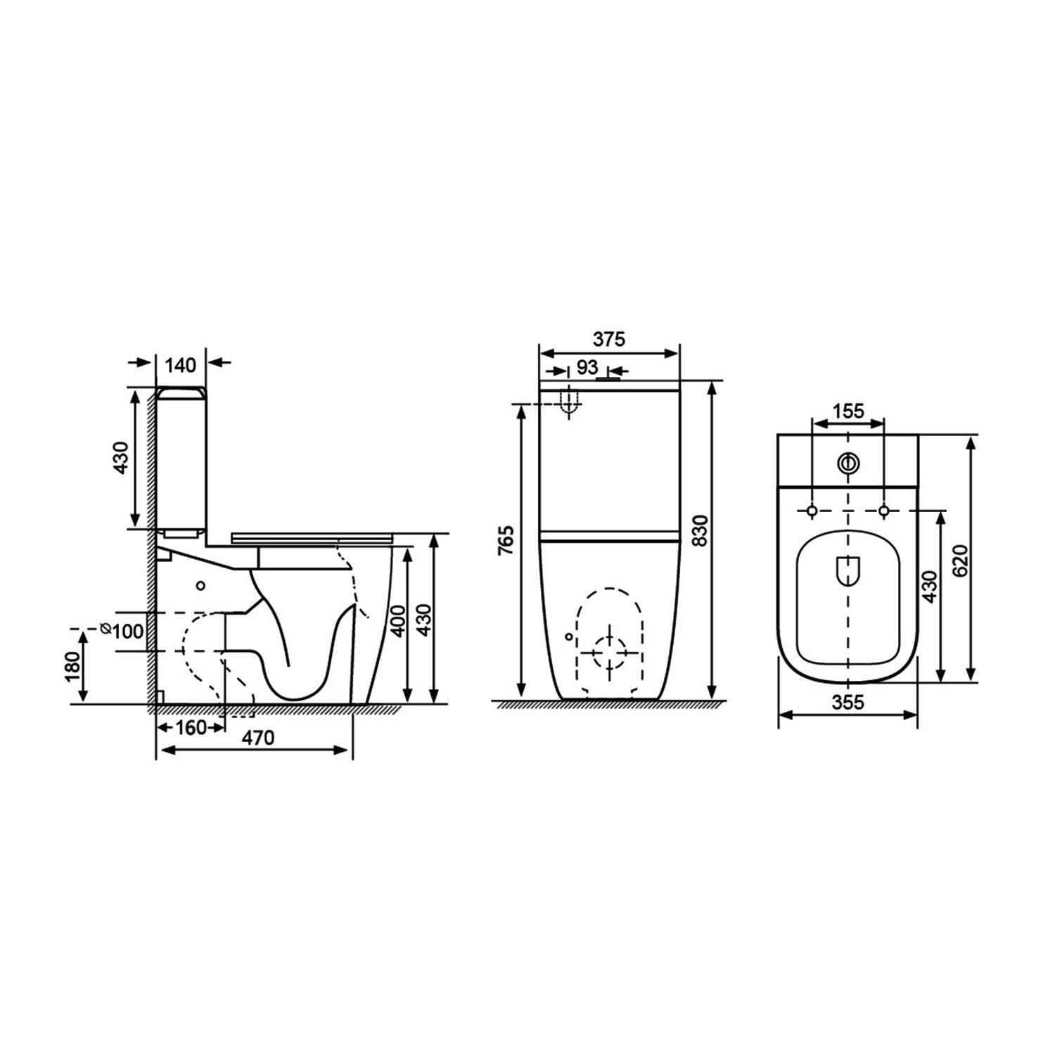 IMALA kompakt WC, Vortex Rimless, odpływ poziomy/pionowy, biały IMALA kompakt WC, Vortex Rimless, odpływ poziomy/pionowy, biały