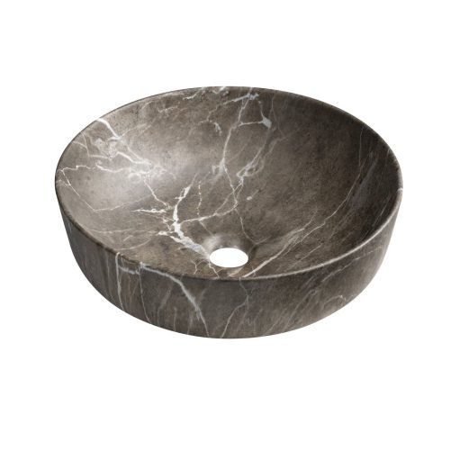 RONDEA umywalka ceramiczna nablatowa średnica 41cm, breccia marmur