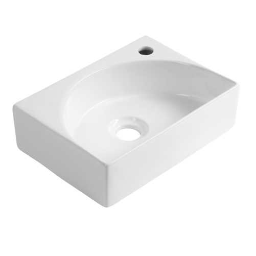 RUBIC umywalka ceramiczna 34x25cm, biały