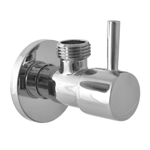 Zawór narożny z ceramicznym pokrętłem 1/2"x3/8", chrom