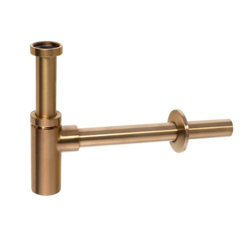 Syfon umywalkowy 5/4", odpływ 32mm, miedź mat