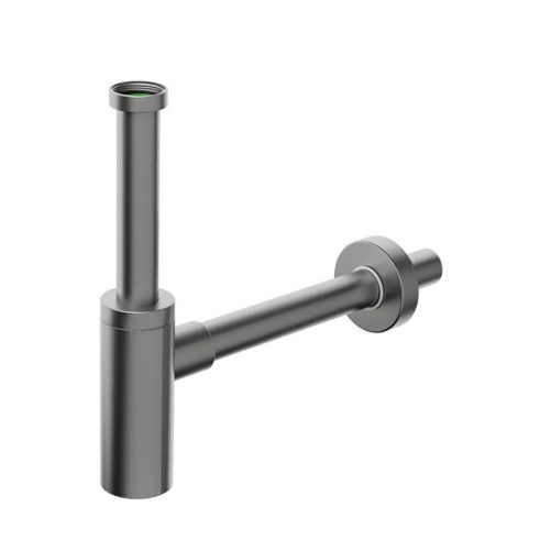 INOXMATER syfon umywalkowy 5/4", odpływ 32mm, stal nierdzewna/gun metal