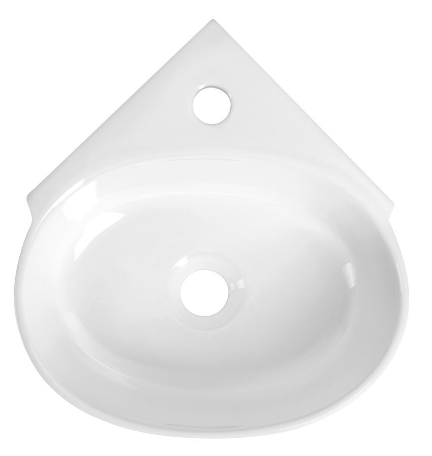 ECKERT umywalka ceramiczna narożna 36x36cm, biały ECKERT umywalka ceramiczna narożna 36x36cm, biały