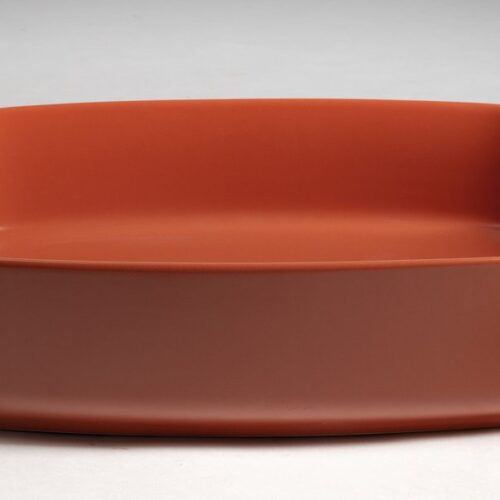 INFINITY OVAL umywalka ceramiczna nablatowa 55x36cm, terracotta